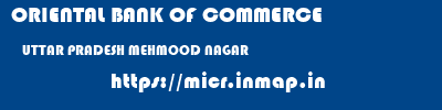 ORIENTAL BANK OF COMMERCE  UTTAR PRADESH MEHMOOD NAGAR    micr code